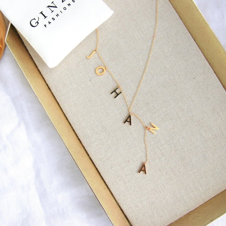 Custom Name Lariat Necklace - Canvasgiftco