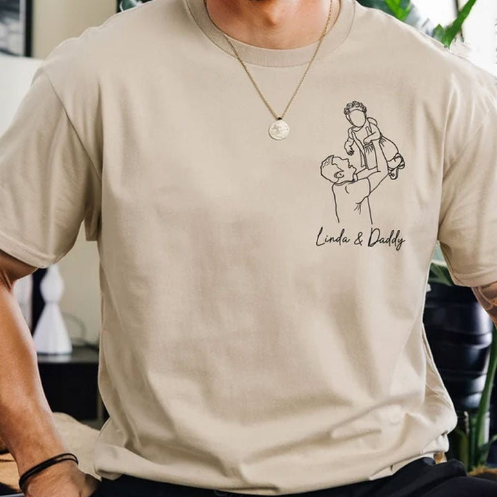 Custom Personalized Dad Shirt Portrait Based on Photo - Canvasgiftco