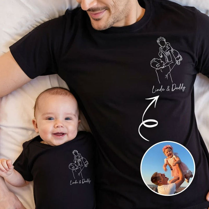 Custom Personalized Dad Shirt Portrait Based on Photo - Canvasgiftco