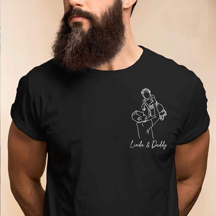 Custom Personalized Dad Shirt Portrait Based on Photo - Canvasgiftco