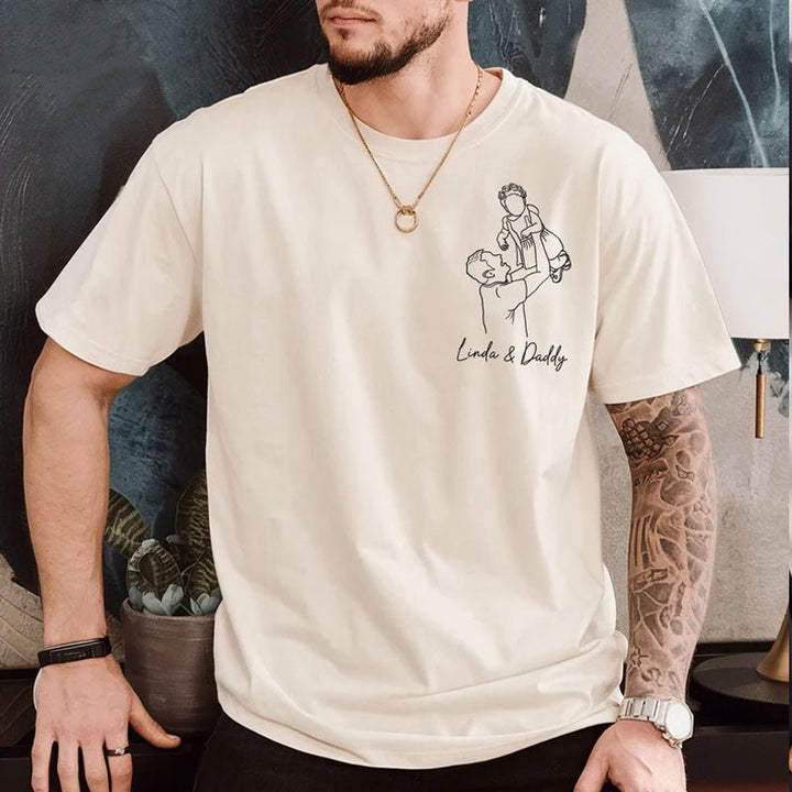 Custom Personalized Dad Shirt Portrait Based on Photo - Canvasgiftco