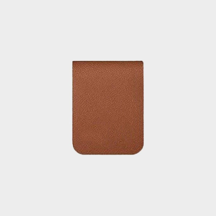 Custom Personalized Magnetic Leather Bookmark - With Name and Birthday Flowers - Canvasgiftco