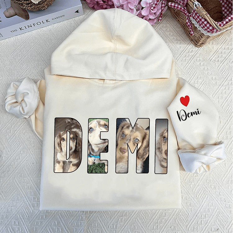 Custom Pet Photo and Name Sweatshirt Hoodie T-shirt - Canvasgiftco