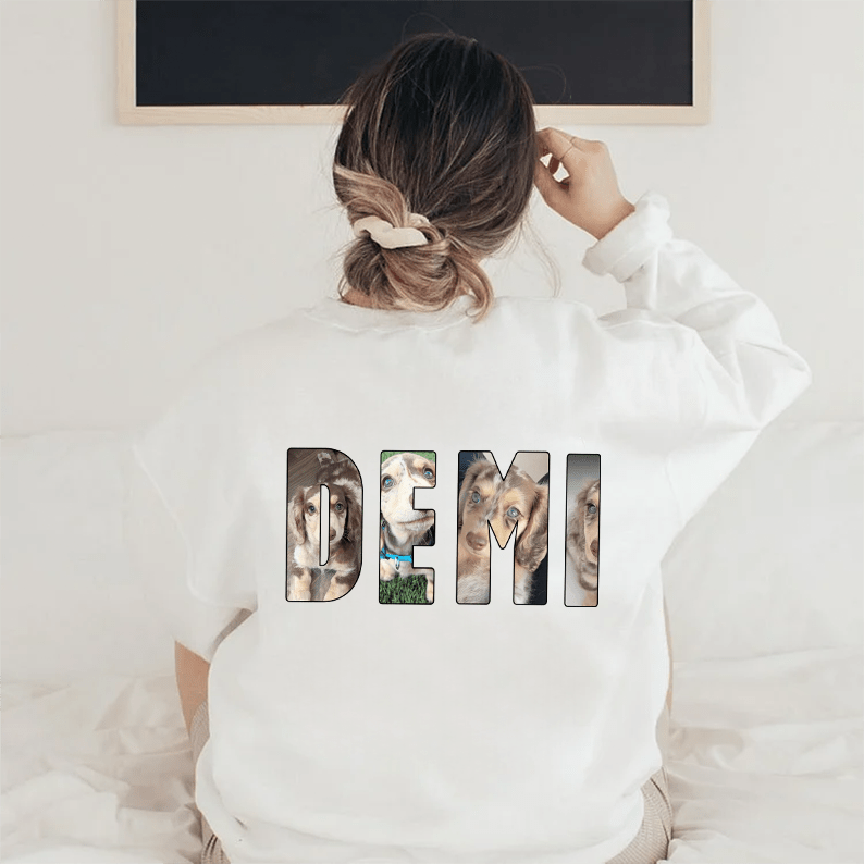 Custom Pet Photo and Name Sweatshirt Hoodie T-shirt - Canvasgiftco