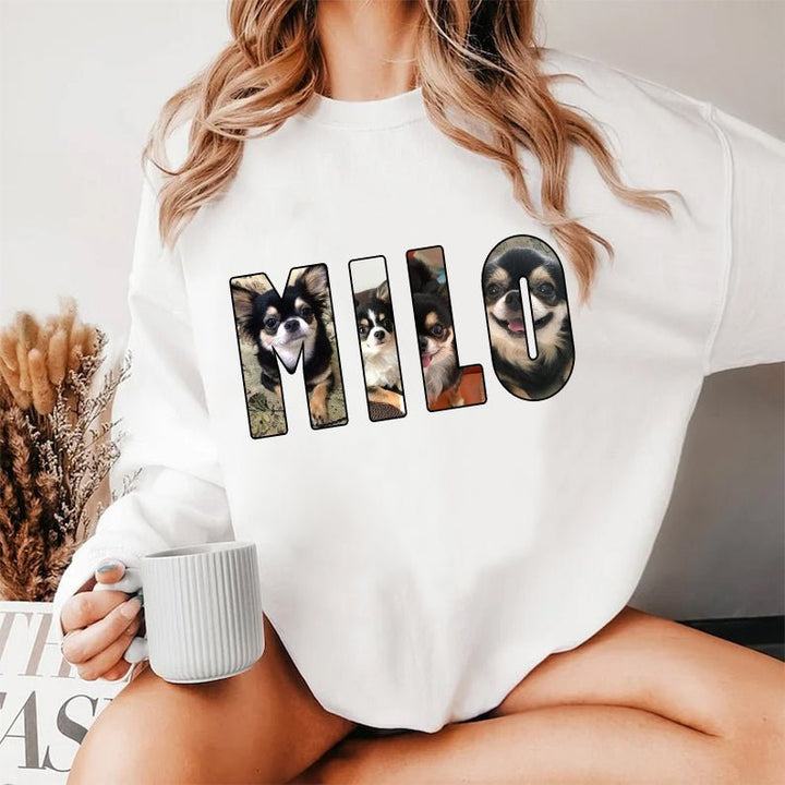 Custom Pet Photo and Name Sweatshirt Hoodie T-shirt - Canvasgiftco