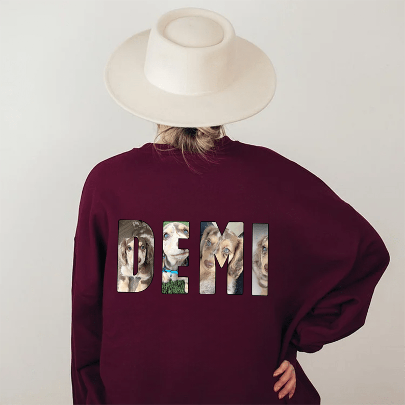 Custom Pet Photo and Name Sweatshirt Hoodie T-shirt - Canvasgiftco