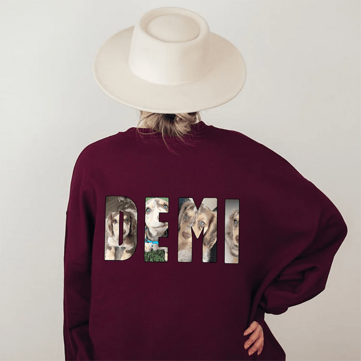 Custom Pet Photo and Name Sweatshirt Hoodie T-shirt - Canvasgiftco