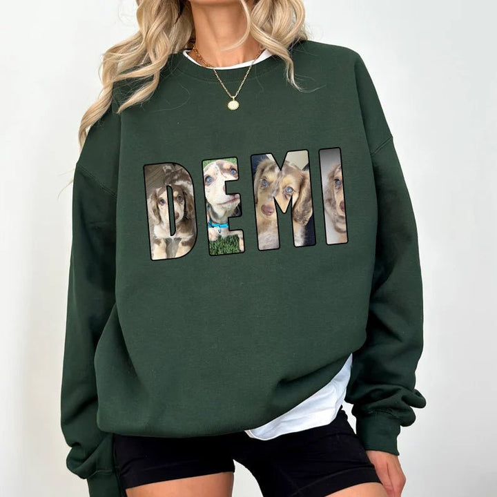 Custom Pet Photo and Name Sweatshirt Hoodie T-shirt - Canvasgiftco