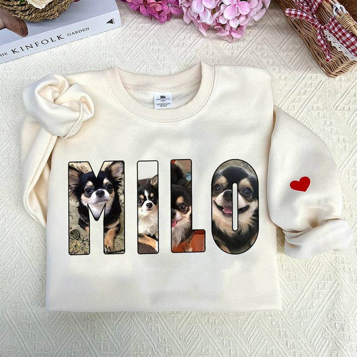 Custom Pet Photo and Name Sweatshirt Hoodie T-shirt - Canvasgiftco