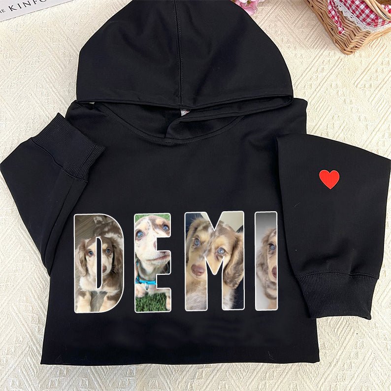 Custom Pet Photo and Name Sweatshirt Hoodie T-shirt - Canvasgiftco