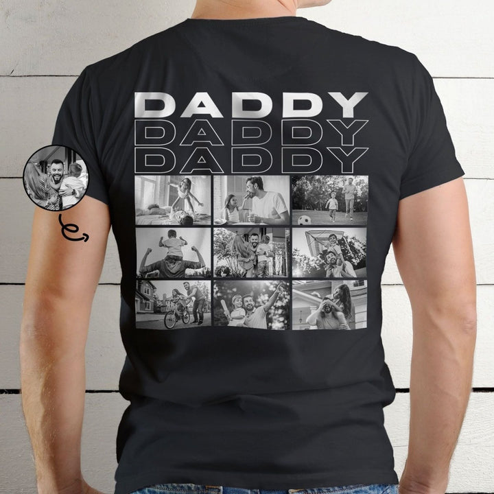 Custom Photo B&W - Gift For Father - Personalized T Shirt - Canvasgiftco