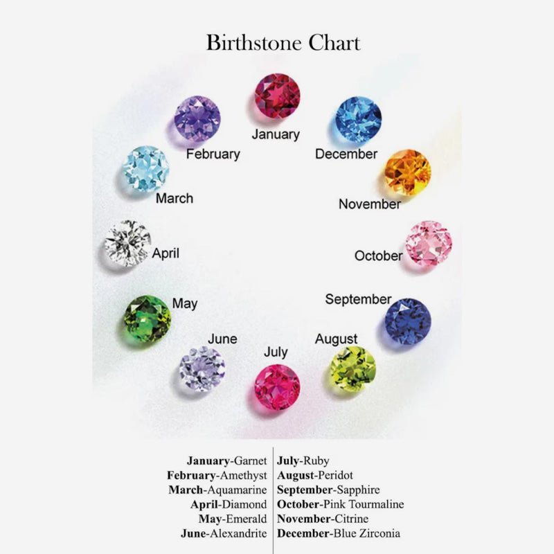 Custom Rectangular Birthstone Necklace - Canvasgiftco
