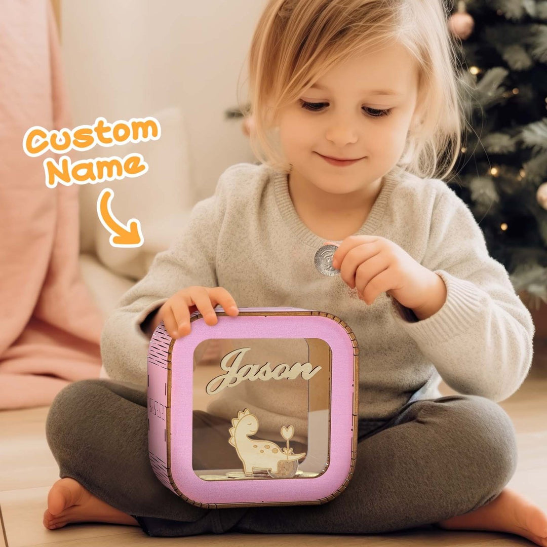Custom Wooden Piggy Bank with Name - Canvasgiftco