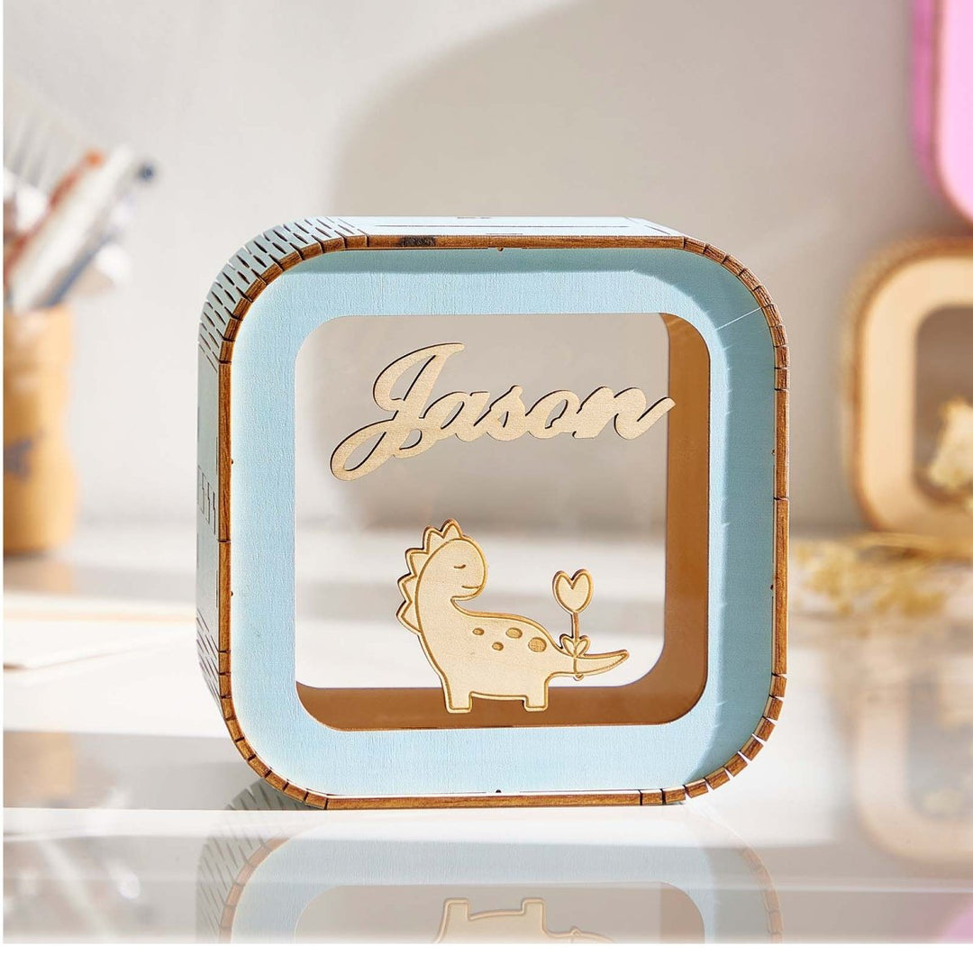 Custom Wooden Piggy Bank with Name - Canvasgiftco