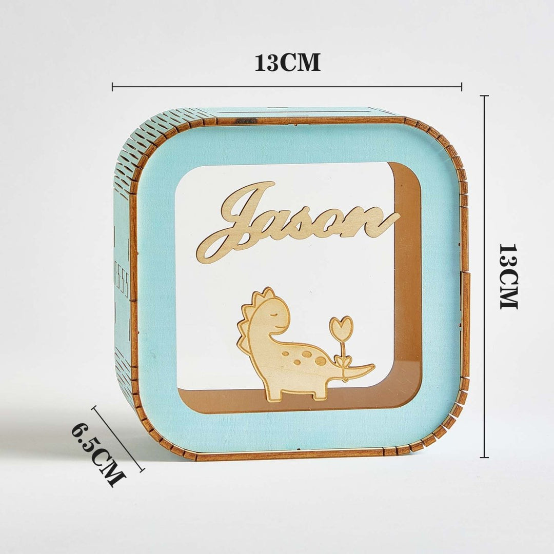 Custom Wooden Piggy Bank with Name - Canvasgiftco