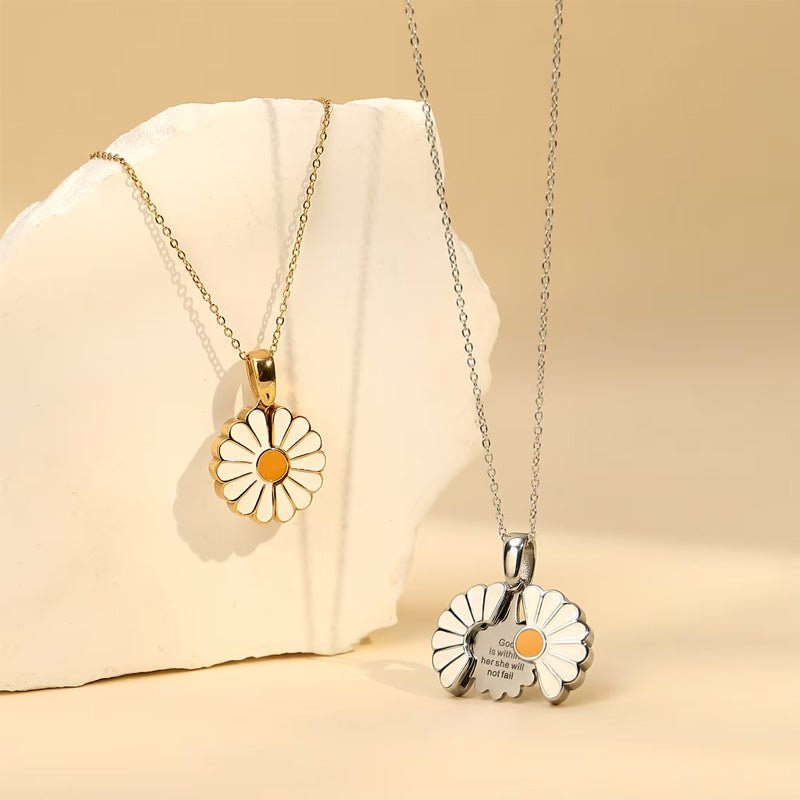 Customizable Daisy Locket Necklace - Canvasgiftco