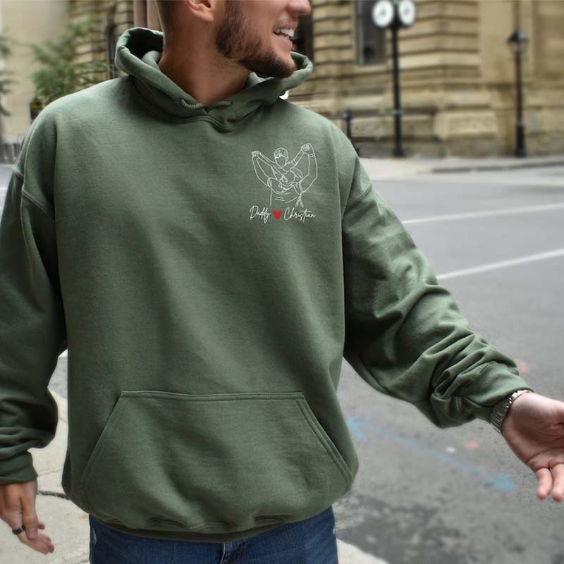 Customize Dad sweatshirt portrait with photo - Canvasgiftco