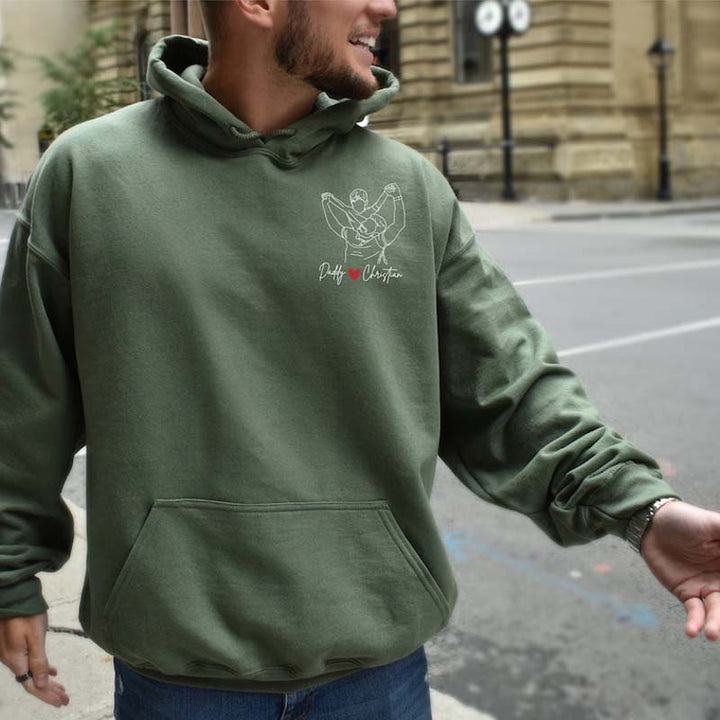 Customize Dad sweatshirt portrait with photo - Canvasgiftco