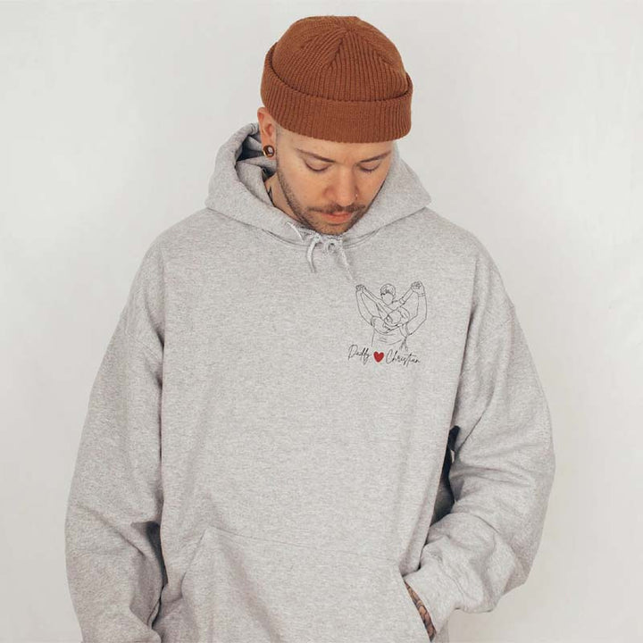 Customize Dad sweatshirt portrait with photo - Canvasgiftco