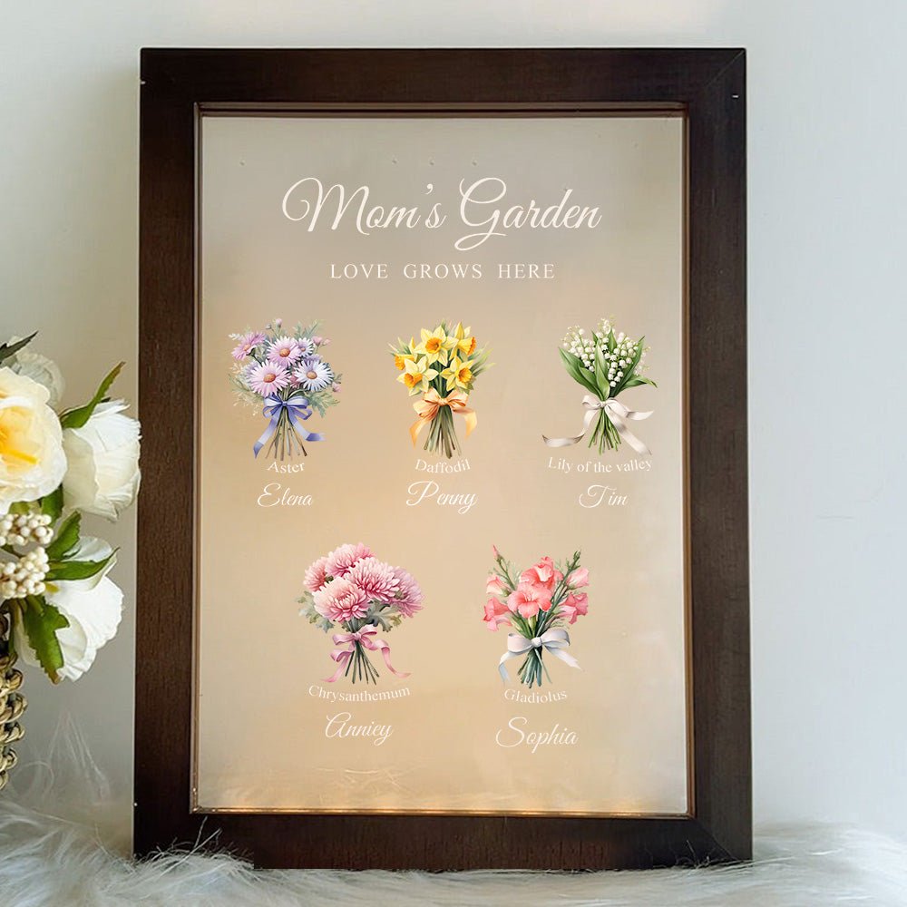 Customized LED Light Birth Month Flower Bouquet - Canvasgiftco