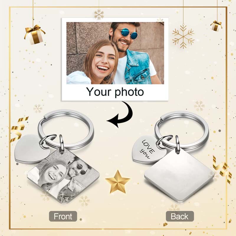 Customized Photo Keychain Photo - Canvasgiftco