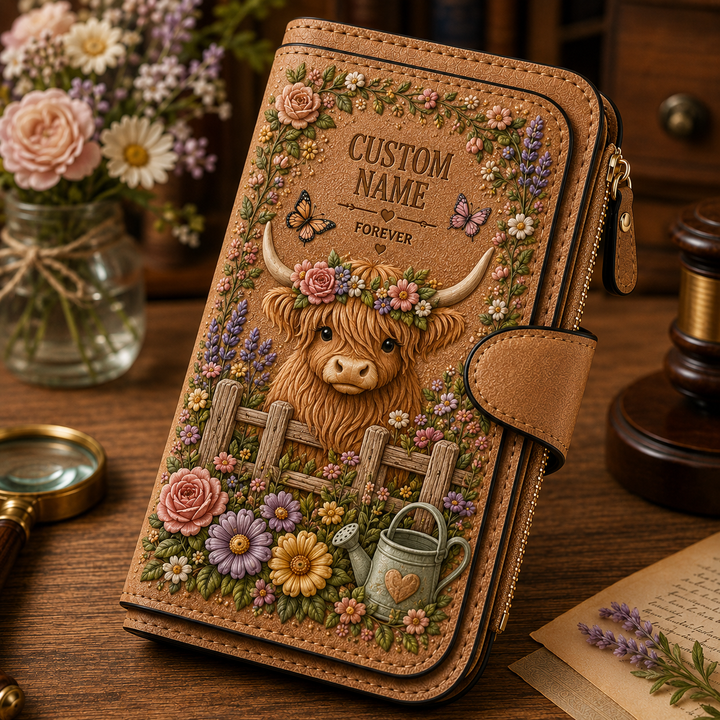 🌸 Personalized Garden Embossed Wallet - Perfect Gift For Her 🌿
