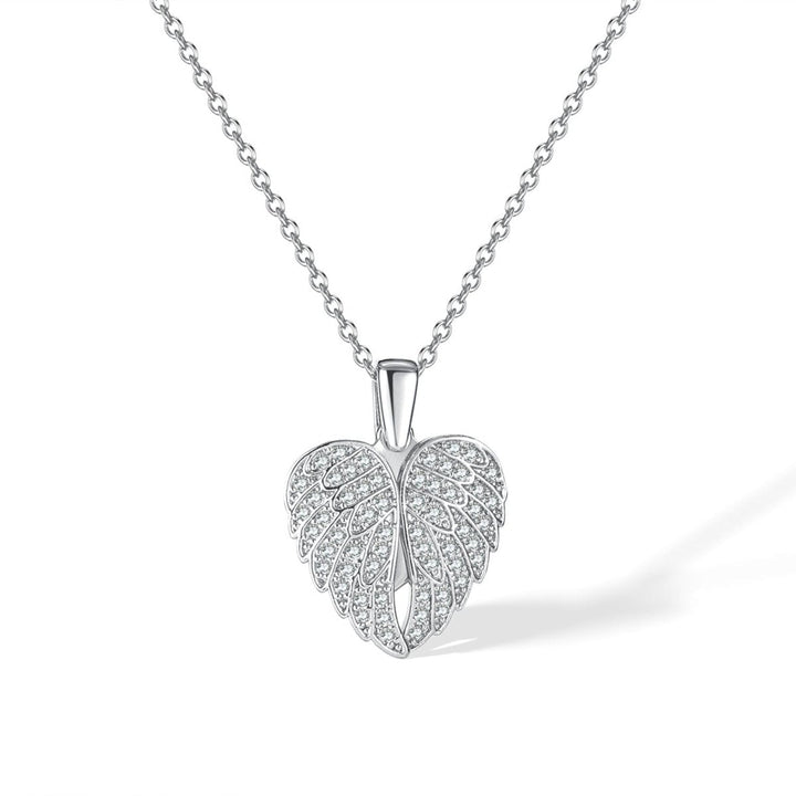 [Eternal Guardian] Angel Wings Memorial Necklace with Hidden Name - Canvasgiftco