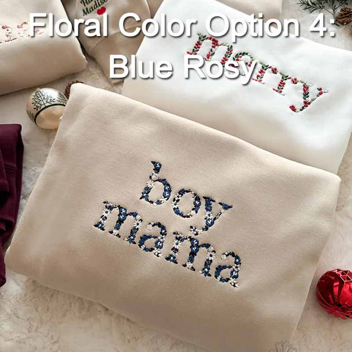 🌸 Everbloom - Embroidered Floral Mama Sweatshirt for Mom & Grandma - Canvasgiftco