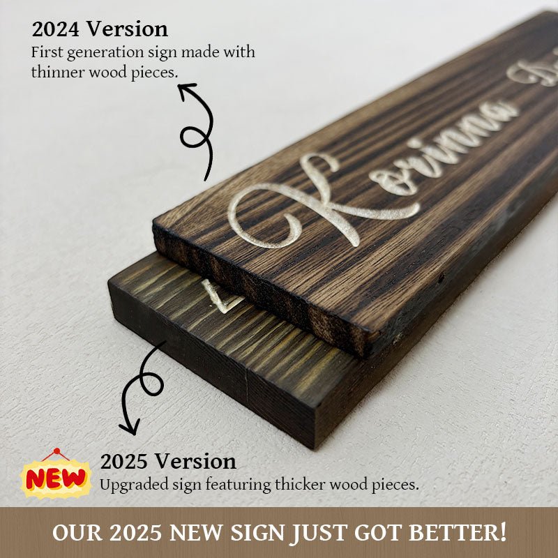Extra Name Tag for Your Sign (Add - On for Existing Sign) | 2025 Version Engraved Design - Canvasgiftco