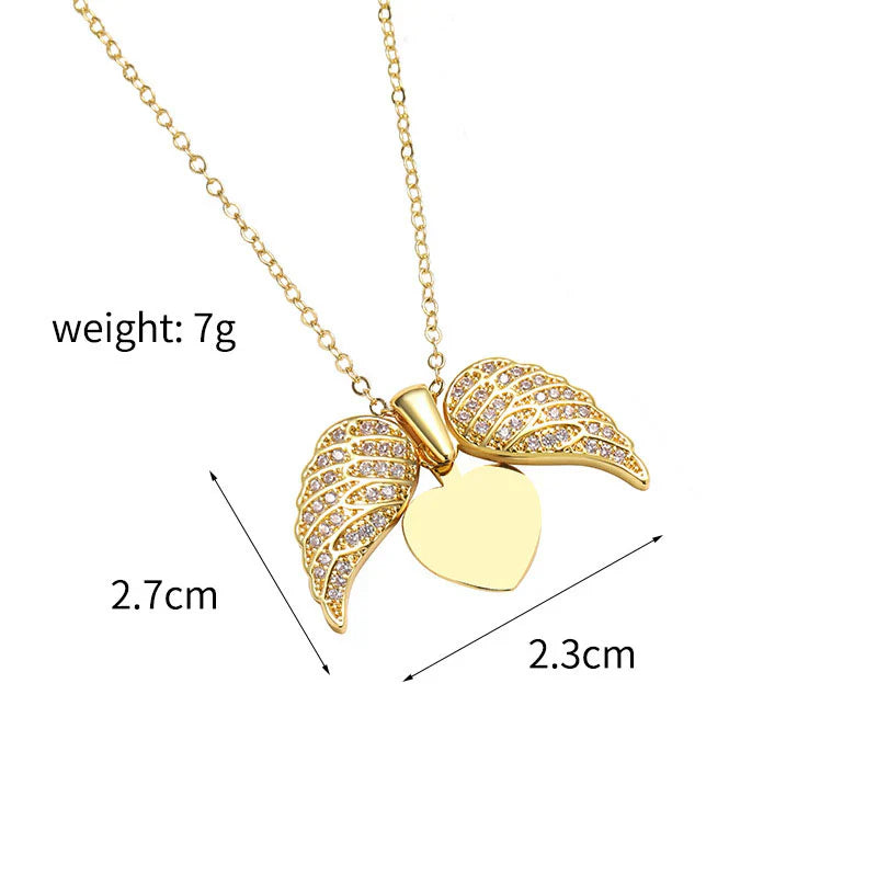 [Eternal Guardian] Angel Wings Memorial Necklace with Hidden Name