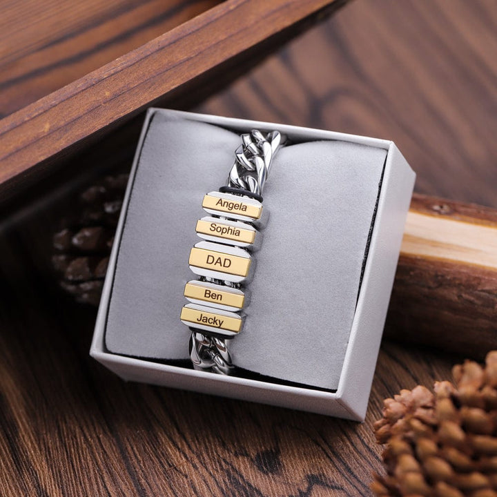 Father's Day Personalized Cuban Chain Bracelet - Canvasgiftco