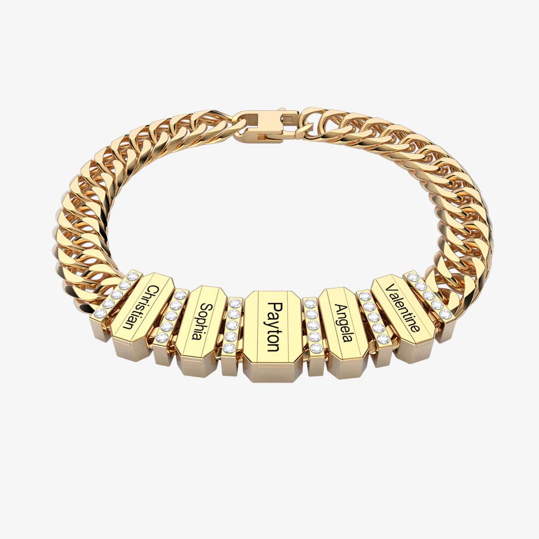 Father's Day Personalized Cuban Chain Bracelet - Canvasgiftco