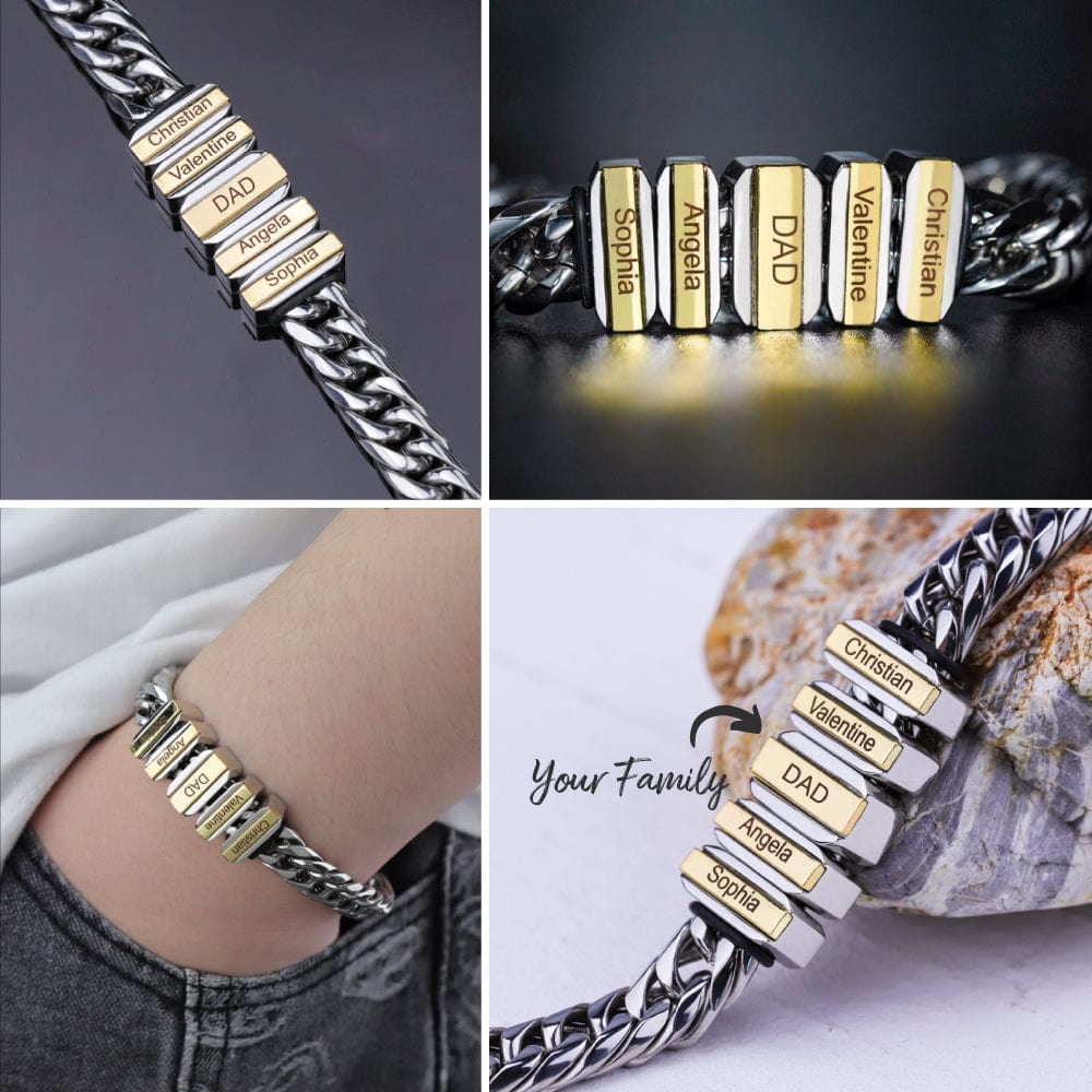 Father's Day Personalized Cuban Chain Bracelet - Canvasgiftco