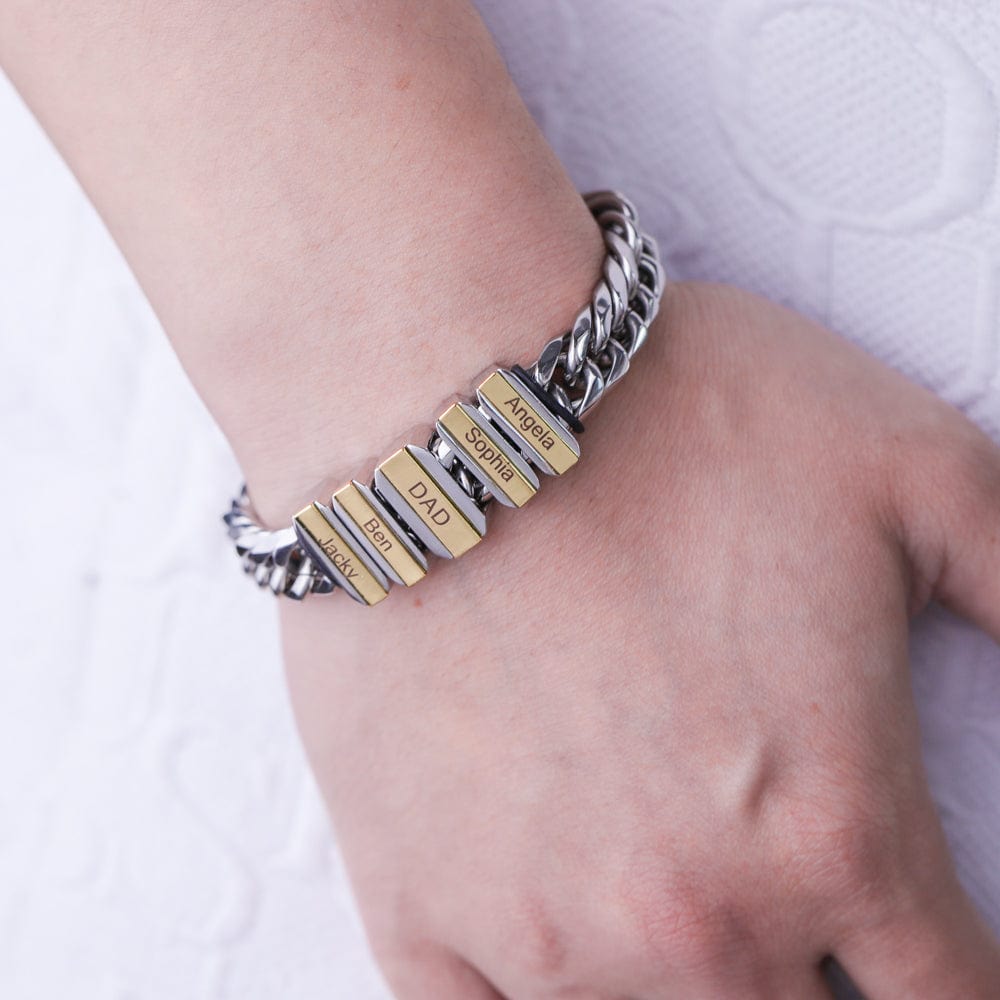 Father's Day Personalized Cuban Chain Bracelet - Canvasgiftco