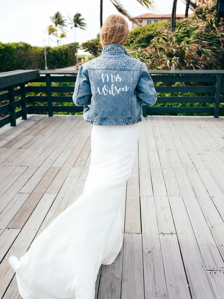 Personalized Wedding Bridal Denim Jacket