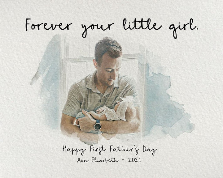 Customized Father's Day Photo Frame Gift from Wife And Daughter