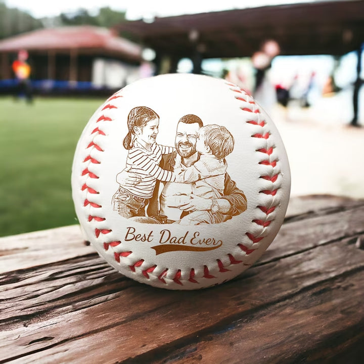 Personalized Father's Day Gift – Engrave Your Favorite Photo on Baseball Balls