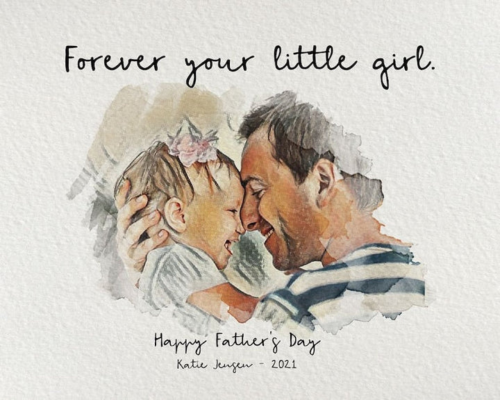 Customized Father's Day Photo Frame Gift from Wife And Daughter