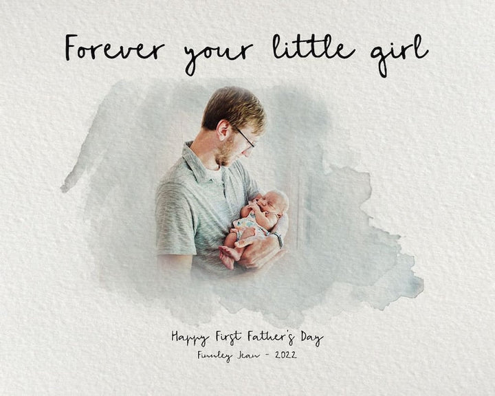 Customized Father's Day Photo Frame Gift from Wife And Daughter