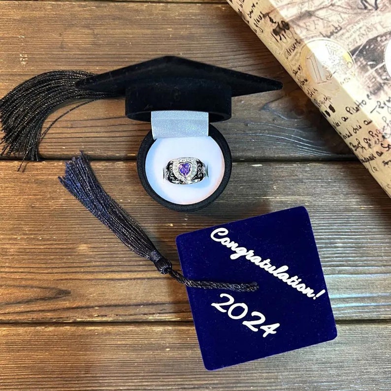 Personalized Graduation Cap Ring Box