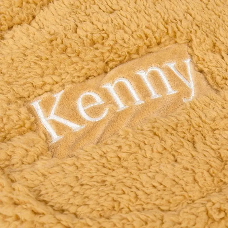 Personalized Embroidered Name Bunny Baby Swaddle – Warm, Comfortable, and Easy to Use