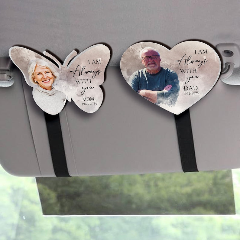 Personalized Memorial Photo Car Visor Clip
