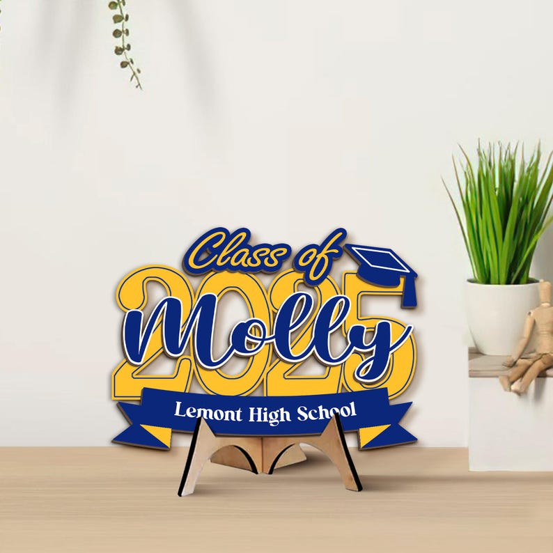 Custom Graduation Name Sign - Laser Cut Double Layer