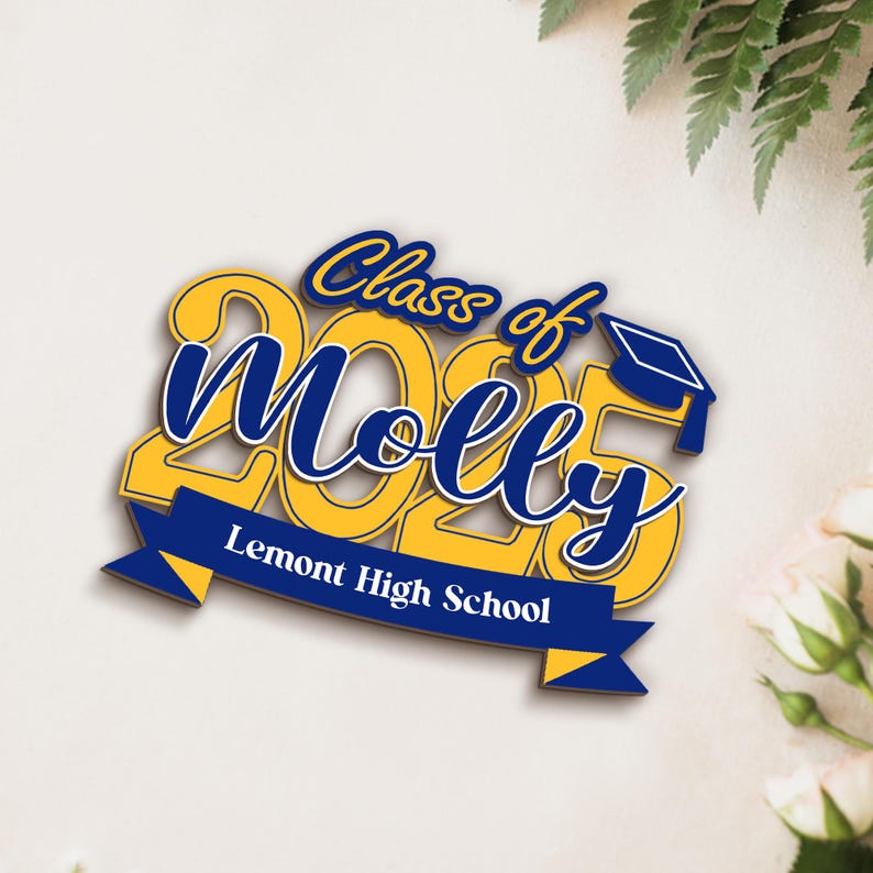 Custom Graduation Name Sign - Laser Cut Double Layer
