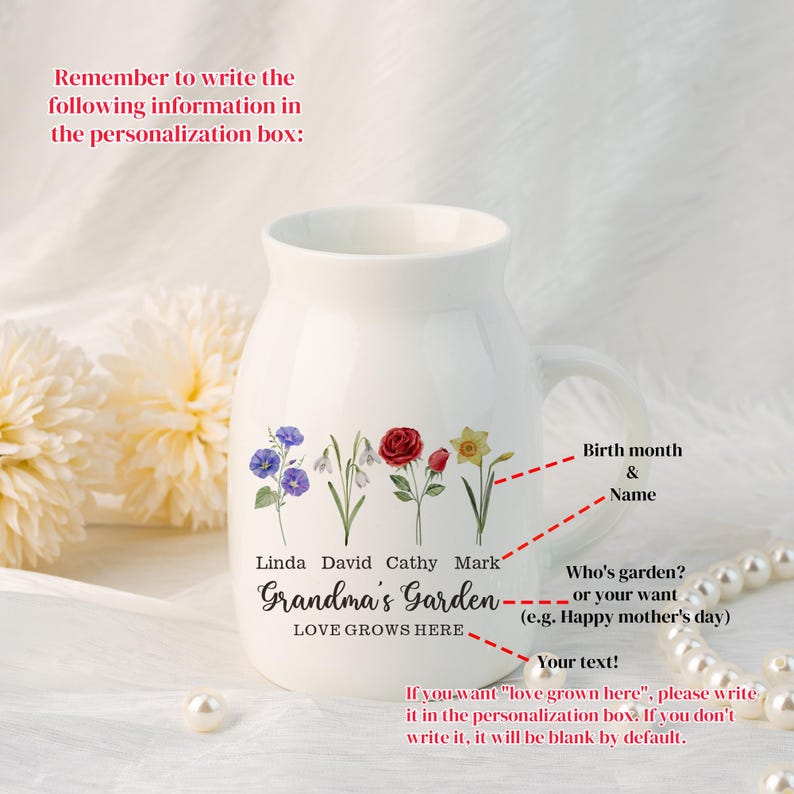 Personalized Mini Vase for Home - Mother's Day Gift for Mom, Grandma