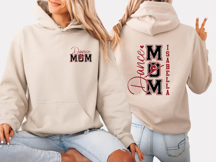 Personalized Dance Mom Glitter Sweatshirt with Dancer Name