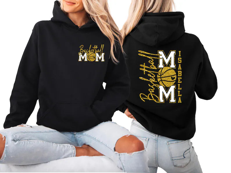 Personalized Glitter Sports Mom Sweatshirt