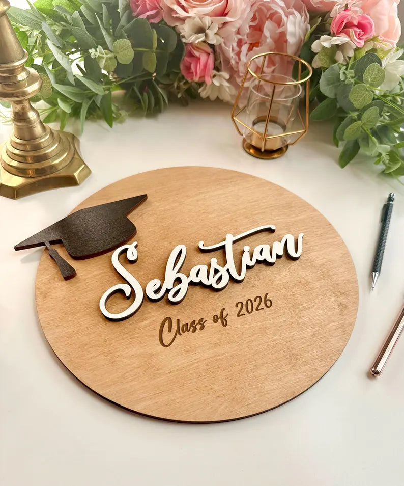 "Class of 2026" Graduation Wooden Signature Board – The Yearbook Alternative