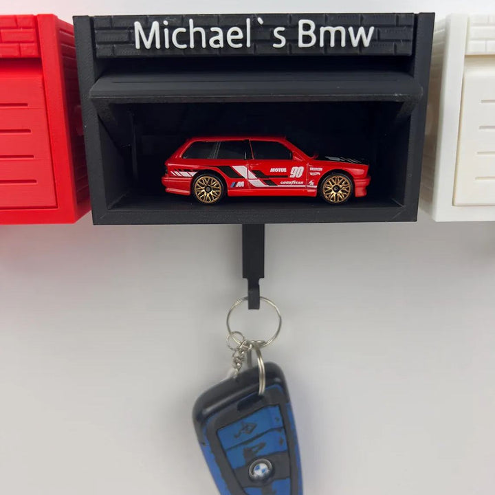 Customised Personalised Mini Garage Key Holder - Includes Car Model