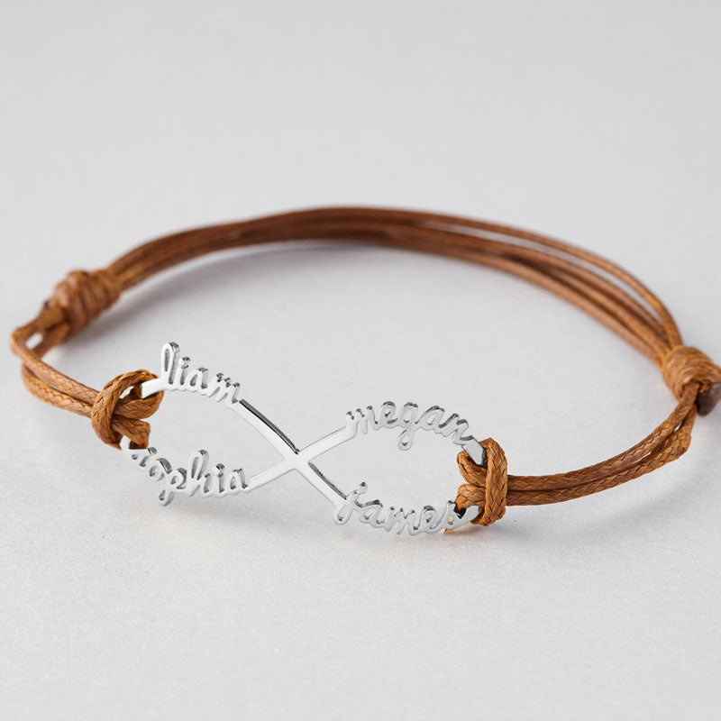 Infinity Name Bracelet Personalized Gift For Women - Canvasgiftco
